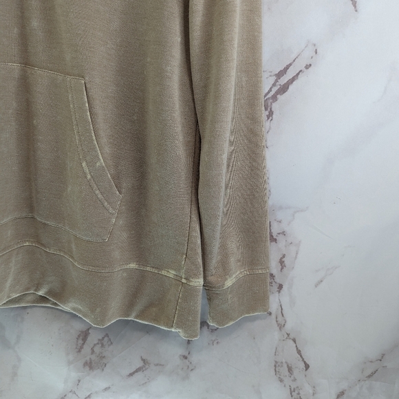 Koolaburra UGG Hoodie Womens Medium Tan Terry Zip Sweatshirt Sweater Pockets - Picture 4 of 13